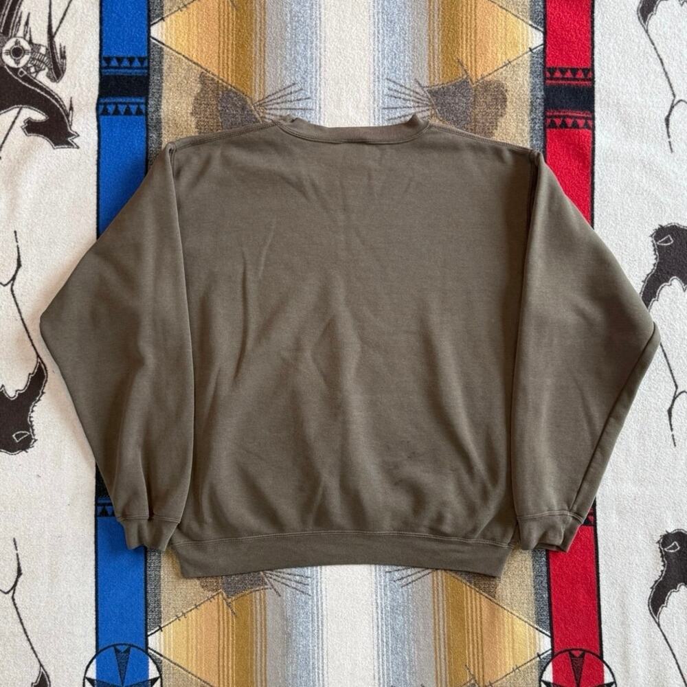 Vintage 90s Carhartt Embroidered Crewneck Sweatshirt Size XL Brown Workwear - Picture 2 of 8